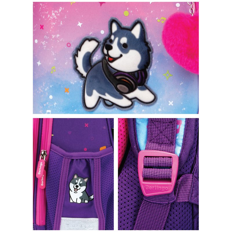 Ранец Berlingo Expert «Husky boy» 37×28×16см, 2 отделения, 2 кармана, анатомическая спинка