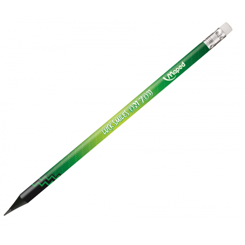 Карандаш чернографитный HB с ластиком Maped Navy Energy заточенный трехгранный