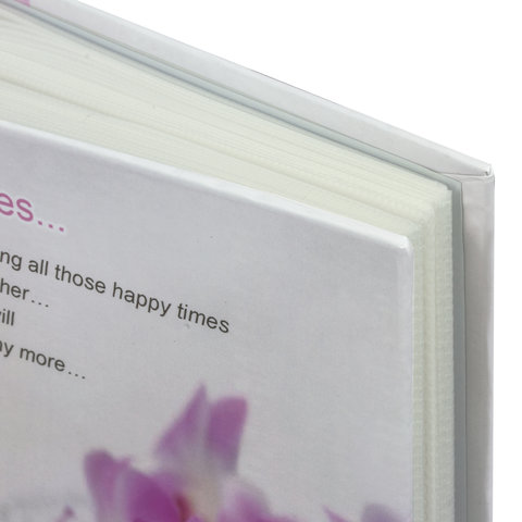 Фотоальбом BRAUBERG на 100 фотографий 10×15 см, твердая обложка, «Орхидеи», бело-розовый