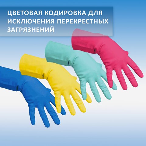Перчатки МНОГОРАЗОВЫЕ виниловые ЗЕЛЕНЫЕ усиленные ГИПОАЛЛЕРГЕННЫЕ, ТР ТС, PROFESSIONAL, размер L (большой), вес 90 г, ADM