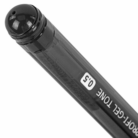 Ручка гелевая BRAUBERG «Profi-Gel TONE», ЧЕРНАЯ, линия письма 0.4 мм, стандартный наконечник 0.5 мм, тонированный корпус