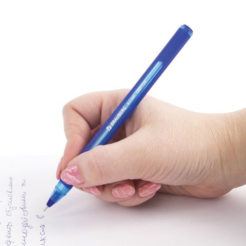 Ручка шариковая масляная BRAUBERG «Extra Glide Soft Blue», СИНЯЯ, узел 0.7 мм, линия письма 0.35 мм