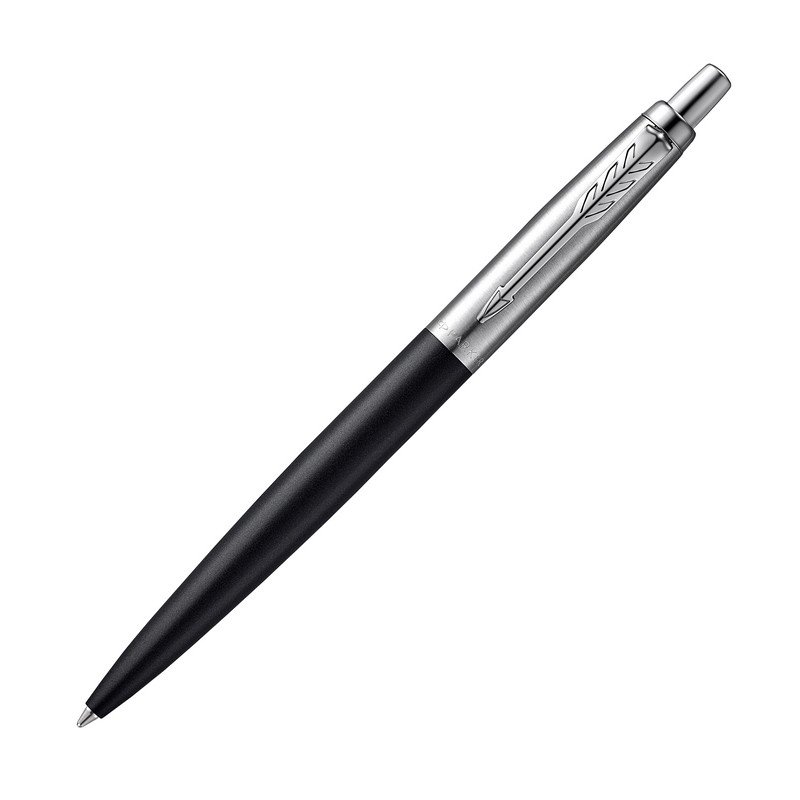 Ручка шариковая PARKER «Jotter XL», УТОЛЩЕННЫЙ корпус, черный матовый лак, детали из нержавеющей стали, синяя
