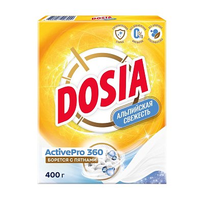 Порошок стиральный DOSIA Optima Альпийская Свежесть, 400гр