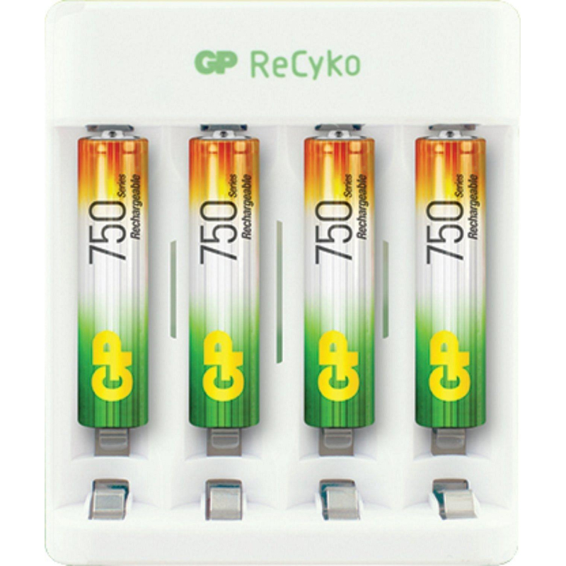 превью Зарядное устройство GP E411/75AAAHCCS-2CR1, 4 слота + 4 акк. 750 mAh