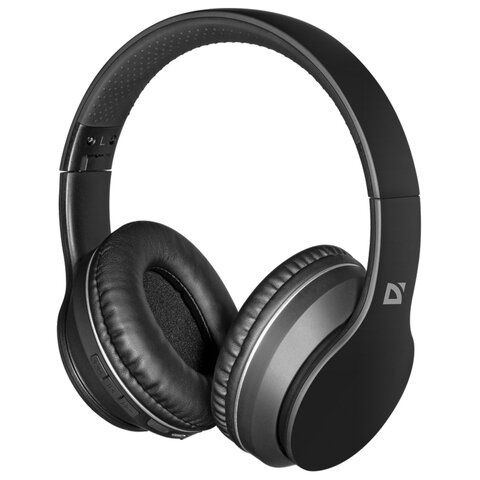 Наушники с микрофоном (гарнитура) DEFENDER FreeMotion B580, беспроводные, с оголовьем, чёрные