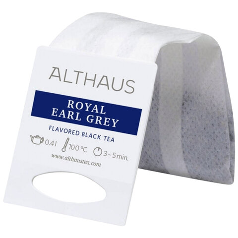 Чай ALTHAUS «Royal Earl Grey» черный, 15 пирамидок по 4 г для чайника, ГЕРМАНИЯ