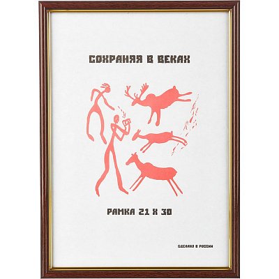 Рамка пластиковая A4 21?30 см красное дерево