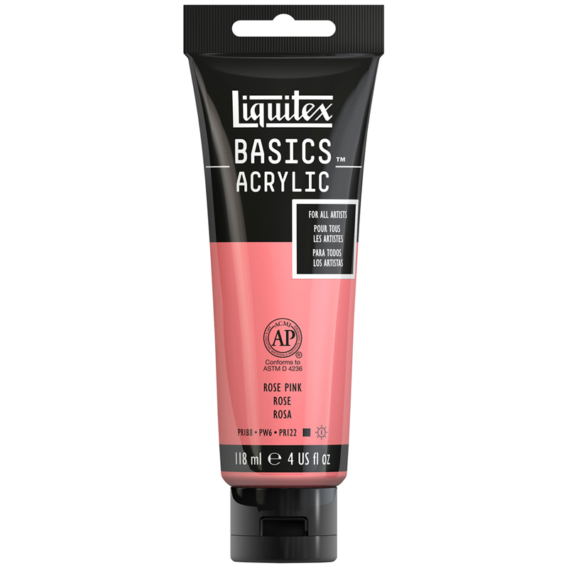 превью Краска акриловая художественная Liquitex «Basics», 118мл, туба, 048 розовый