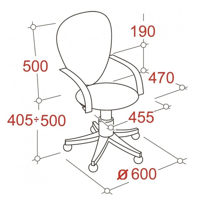 Кресло офисное Easy Chair 304 TC черное (пластик/ткань/сетка)