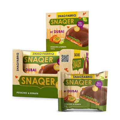Печенье SNAQ FABRIQ «Фисташка и конуфа» без сахара 45 г, шоу-бокс