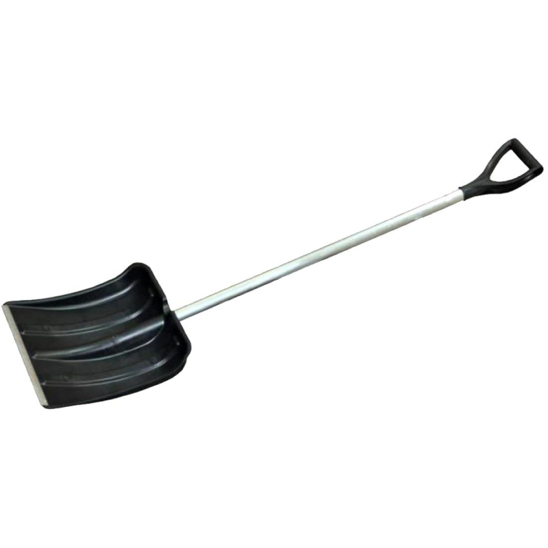 Лопата снеговая РусТрейд Зима№4 с оц. планкой д.30 алюм черен и v-обр ручкой
