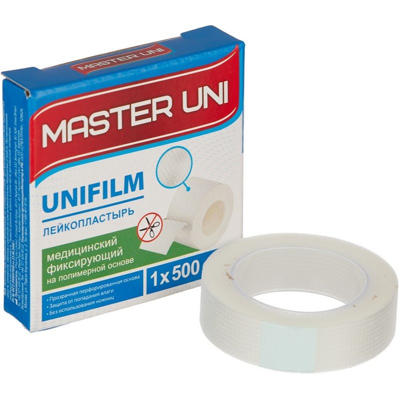 превью Пластырь в катушке Master Uni 1 х 500 см, полимерная основа