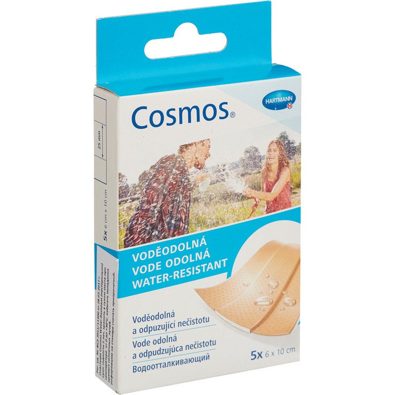 Набор пластырей водоотталкивающие 6×10см, 5шт/уп. COSMOS