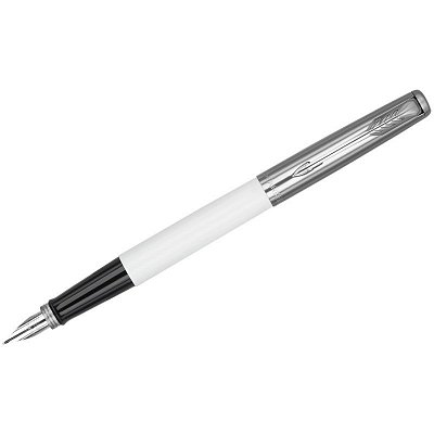 Ручка перьевая Parker «Jotter Originals White Chrome CT» синяя, 0.8мм, подарочная упаковка