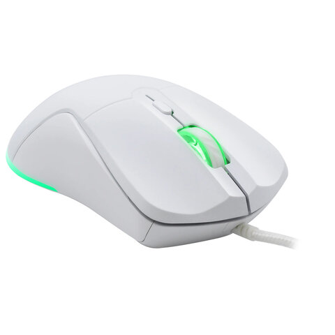 Мышь проводная DEFENDER Arga GM-049, 1200/1800/2400/3600 dpi, 5 кнопок + 1 колесо-кнопка, белый