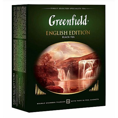 Чай Greenfield «English Edition», черный, 100 фольг. пакетиков по 2г