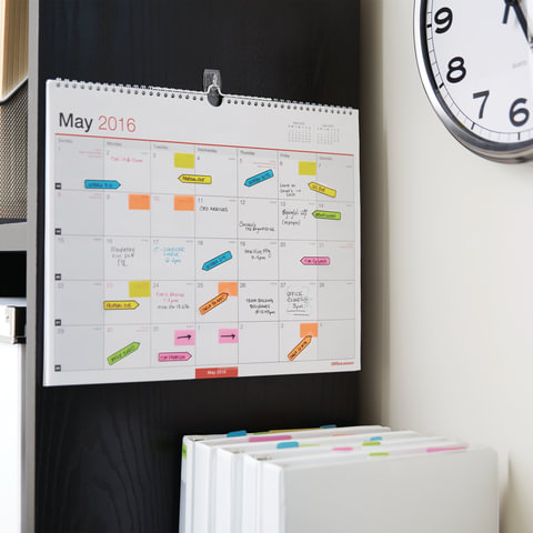 Клейкие закладки пласт. 5цв.по 20л. неон Post-it