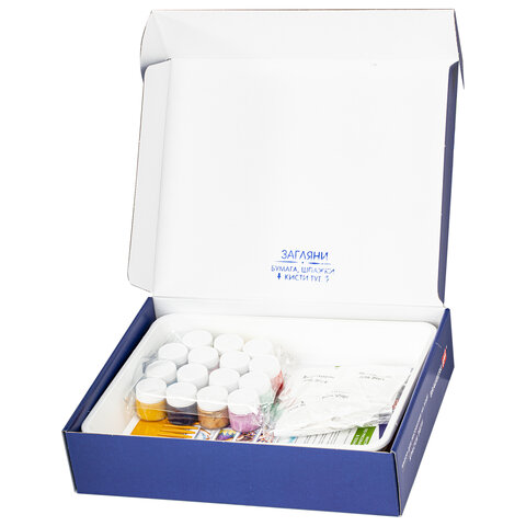 ЭБРУ набор для рисования на воде 15 цветов х 20 мл (120 картин)лоток А4BRAUBERG ART664882