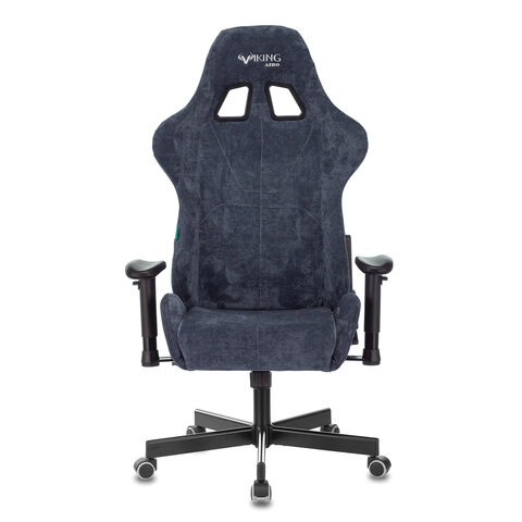 Кресло компьютерное Zombie VIKING KNIGHT, 2 подушки, ткань, синее