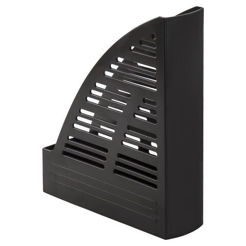 Лоток вертикальный для бумаг BRAUBERG «Standard», 245×70×295 мм, черный, 237220