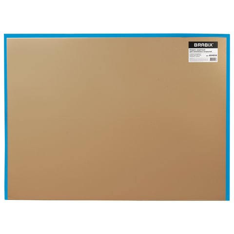 Коврик защитный для напольных покрытий BRABIX, поликарбонат, 90×120 см, шагрень, толщина 1.8 мм