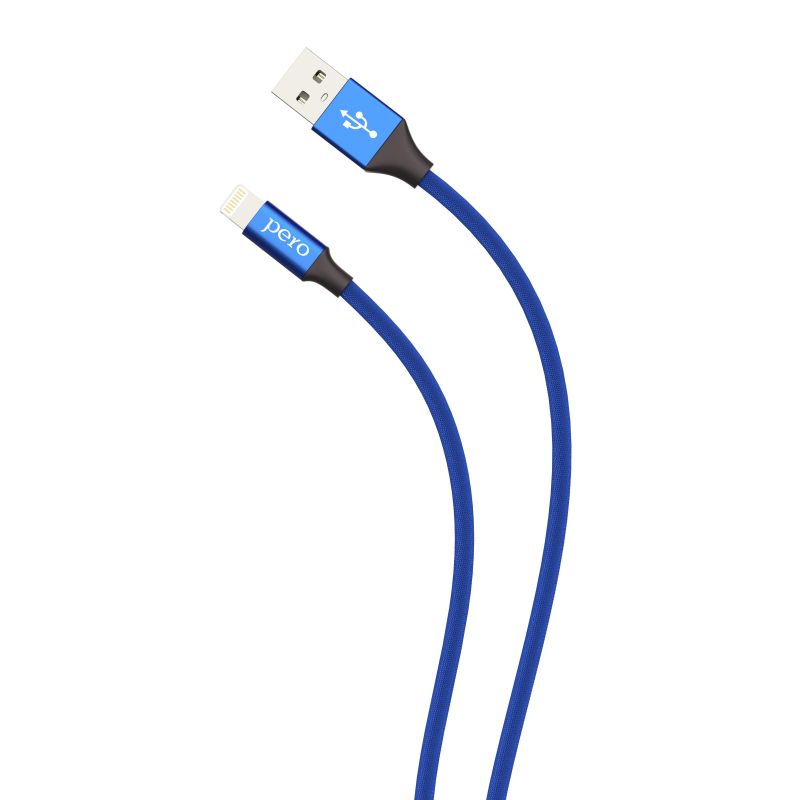 Кабель USB PERO DC-02 8-pin Lightning, 2А, 1м, синий