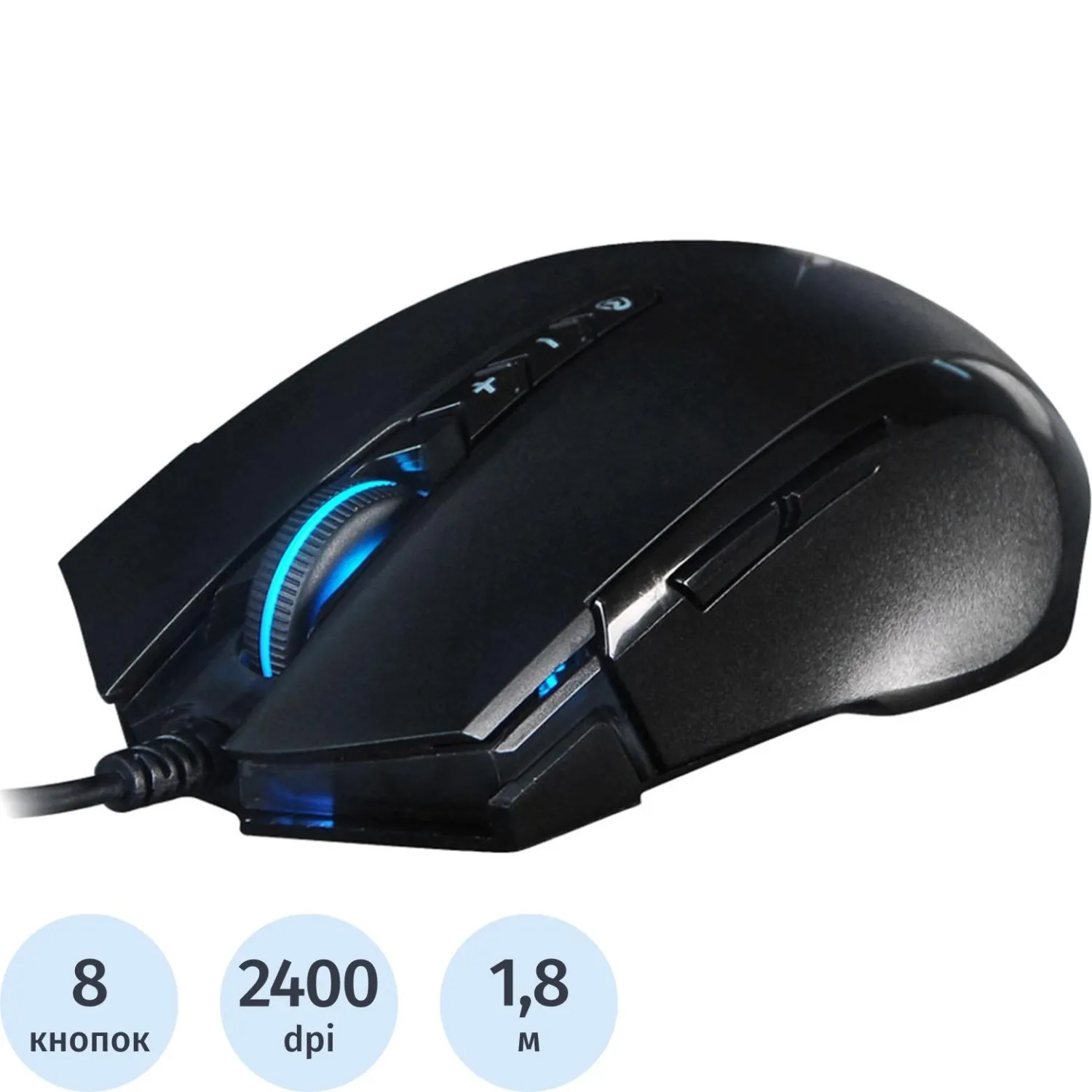 превью Мышь компьютерная A4Tech X89 черный оптическая (2400dpi) USB (8кн)