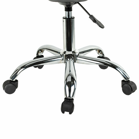 Кресло стул BRABIX «Eames MG-310 CH», хром, пластик черный, экокожа черная