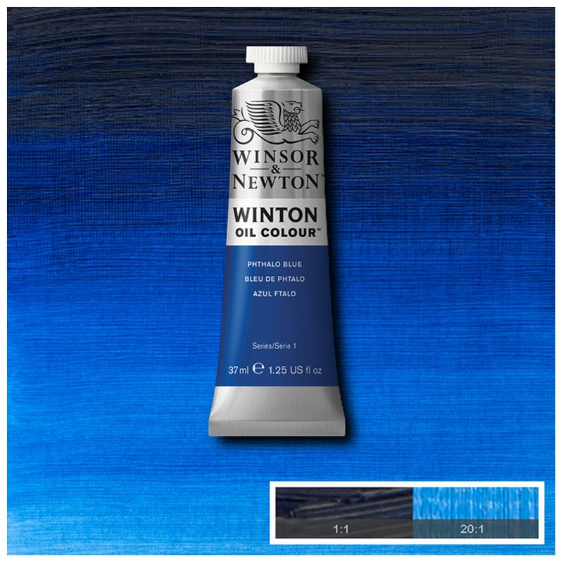 Краска масляная художественная Winsor&Newton «Winton», 37мл, туба, фтало синий