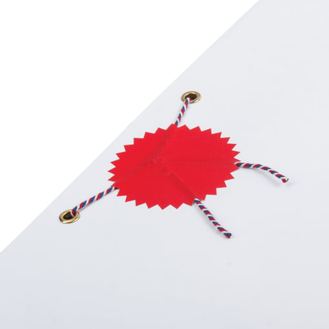 Наклейки для опечатывания любых документов, в том числе нотариальных (конгривки), 500 штук, 52 мм, красные