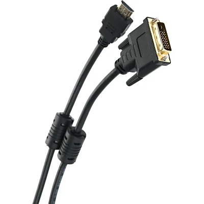 Кабель HDMI to DVI-D (19M -25M) 2м, 2 фильтра TV-COM LCG135F-2M