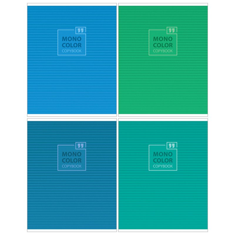 превью Тетрадь 48л., А5, клетка ArtSpace «Моноколор. Blue&Green»