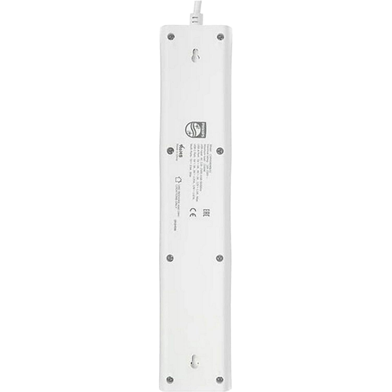 Сетевой фильтр Philips CHP4346WB/51 4р/3м с USB, 10А, белый