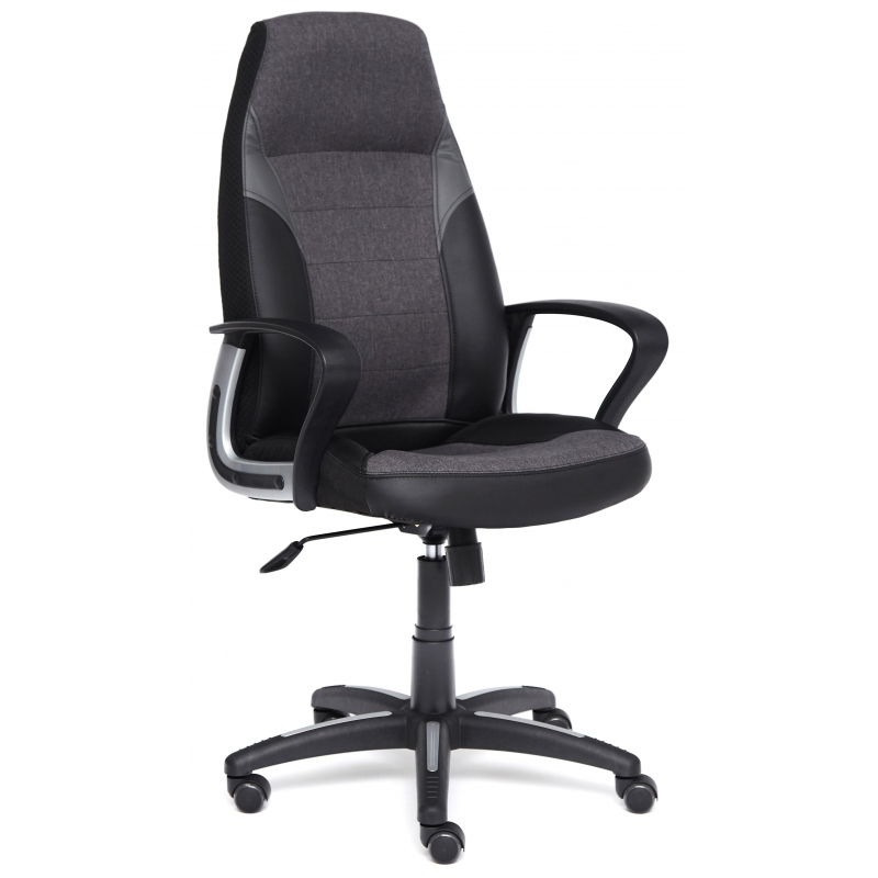 Кресло игровое Easy Chair Impreza черное/серое/металлик (искусственная кожа/сетка/ткань/пластик)