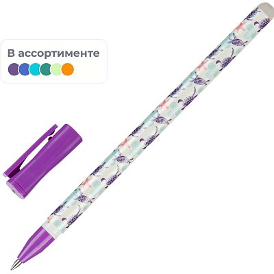 Ручка гелевая со стираемыми чернилами M&G Animal, д. ш.0.5мм, син, асс
