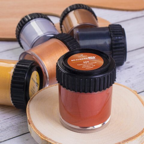 Краски акриловые художественные металлические цвета BRAUBERG ART CLASSIC, НАБОР 6 шт*22мл