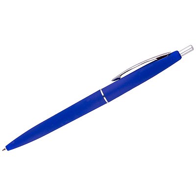 Ручка шариковая автоматическая OfficeSpace «Business» синяя, 0.7мм, синий антискол. корпус