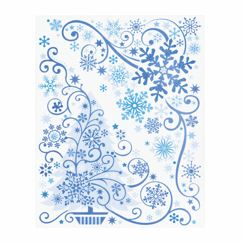 Украшение для окон и стекла ЗОЛОТАЯ СКАЗКА «Узоры на окне 3», 30×38 см, ПВХ