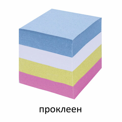 Блок для записей STAFF проклеенный, куб 8×8×800 л., цветной