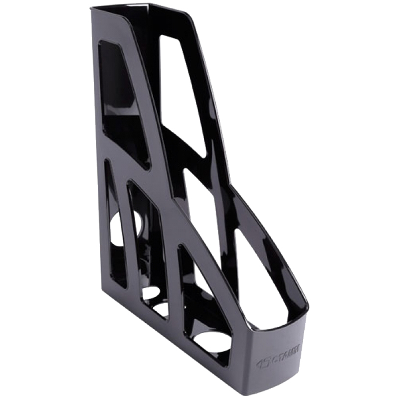 превью Лоток вертикальный для бумаг СТАММ «Лидер» (250×300 мм), ширина 75 мм, черный, полипропилен