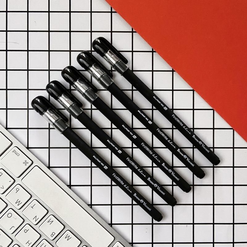 Ручка шариковая неавтоматическая BV FirstWrite. Black 0.5мм синяя 20-0235