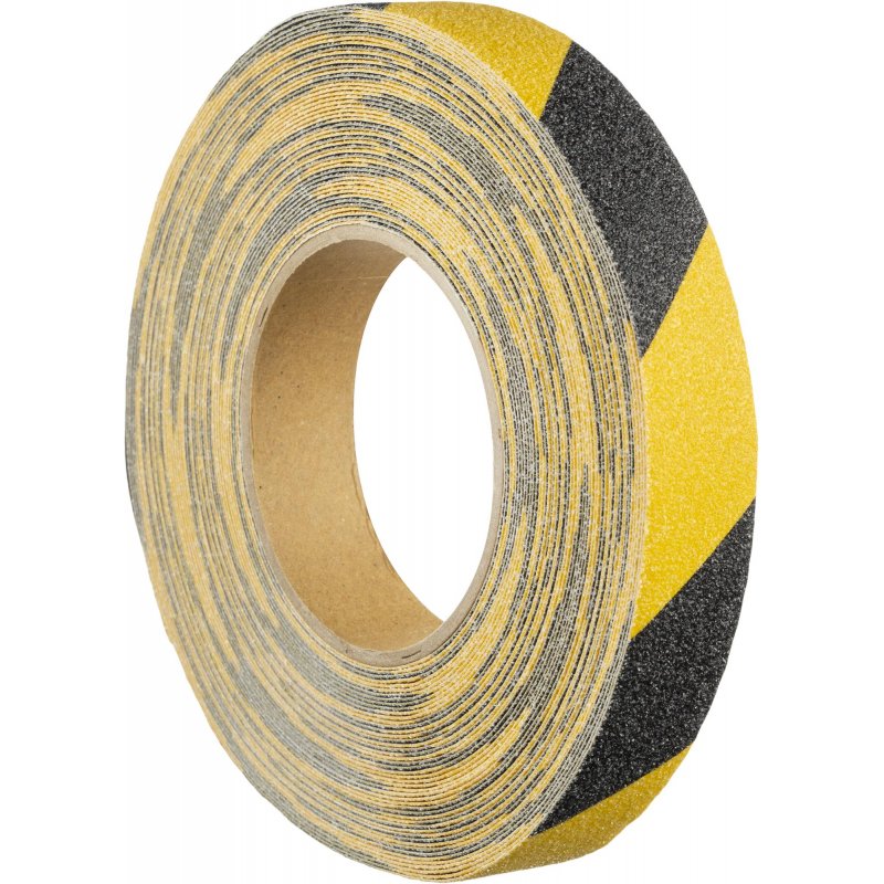 превью Лента противоскользящая Мельхозе 25 мм х 18.3 м желтая/черная (MAWR025183)