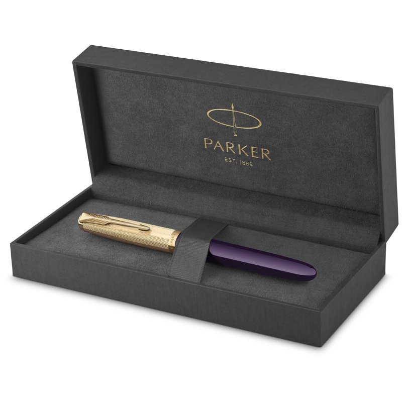 Ручка перьевая Parker «51 Plum GT», черная, 0.8мм, подарочная упаковка