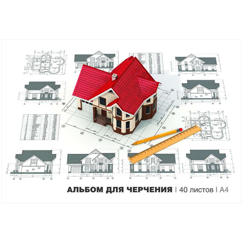 превью Альбом для черчения ArtSpace, 40л. А4 на склейке, блок 160г/м2