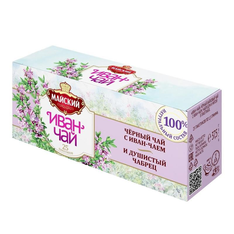 превью Чай Майский Иван-чай с чабрецом 25 пакетиков