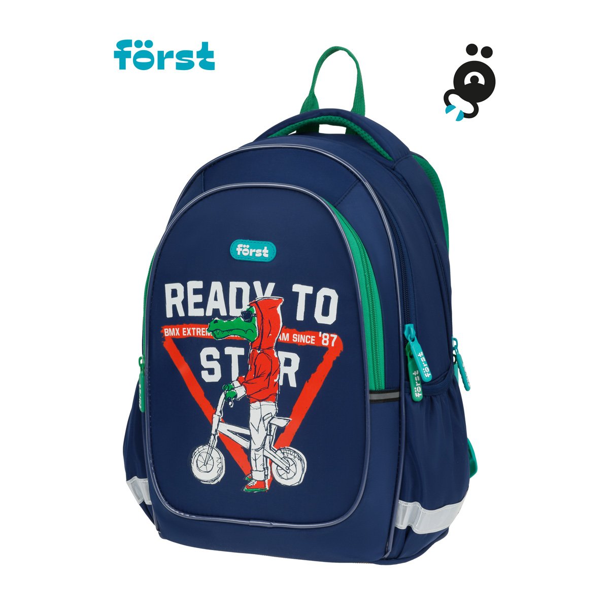 Рюкзак Först F-Cute «BMX» 37×29×17 см, 3 отделения, 2 кармана, эргономичная спинка