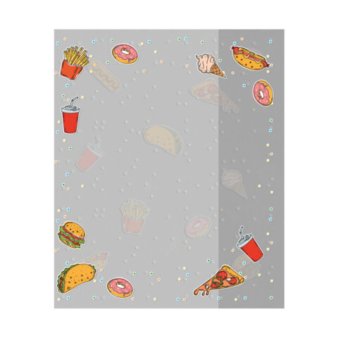 Обложки «FOOD» для тетрадей и дневников, КОМПЛЕКТ 10 шт, ПЛОТНЫЕ, 210×350 мм, 110 мкм, FUNSTER