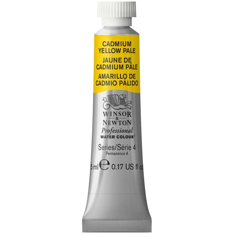 превью Акварель художественная Winsor&Newton «Professional», 5мл, туба, сер.4 №118 кадмий желтый бледный