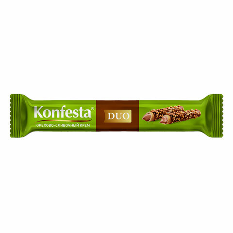 Конфеты KONFESTA DUO с орехово-сливочным кремомвафельные38 гв шоубоксе